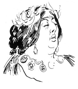 Retrato de Jane Francesca Agnes Wilde como Madame de Recamier